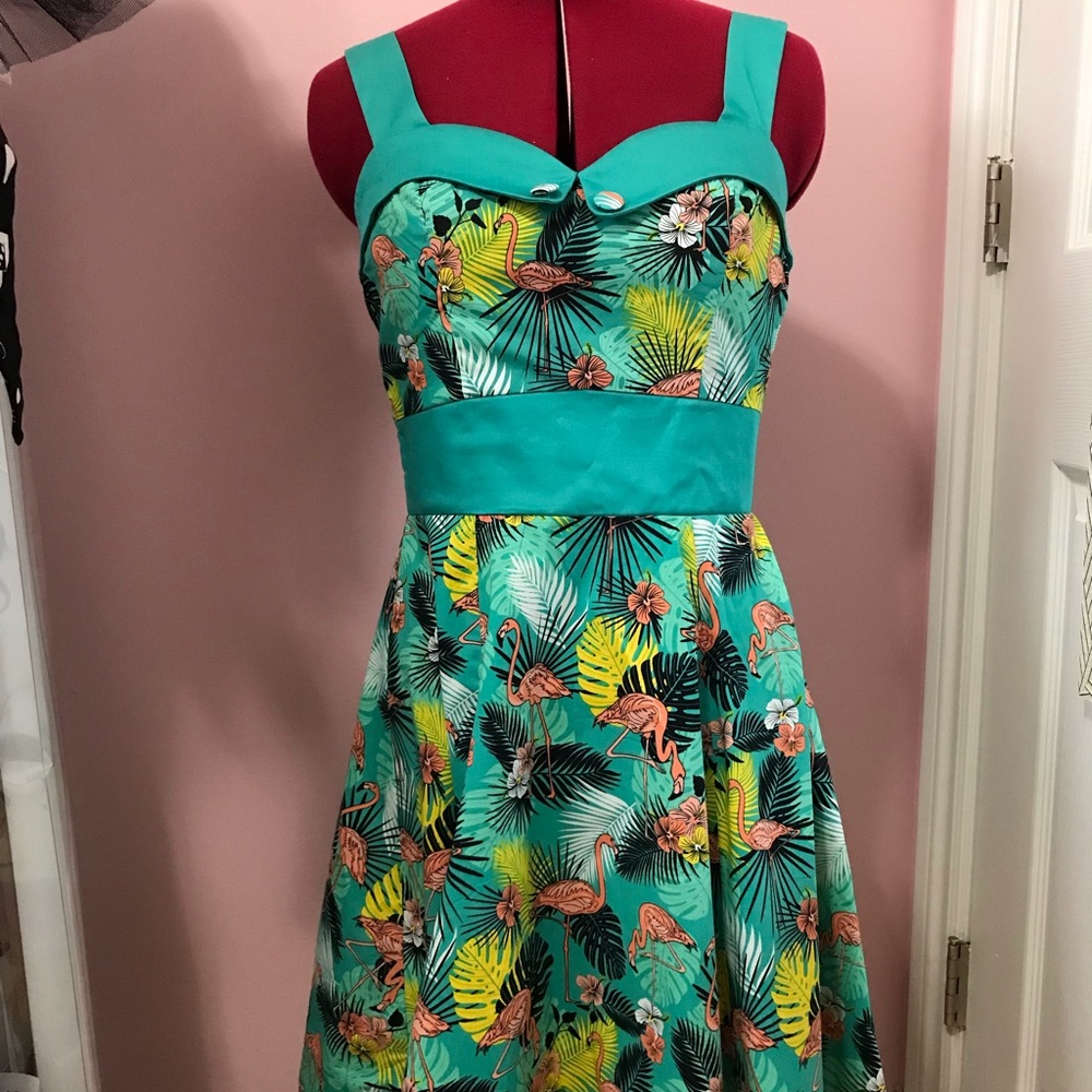 Banned Apparel Wanderlust flamingo dress small